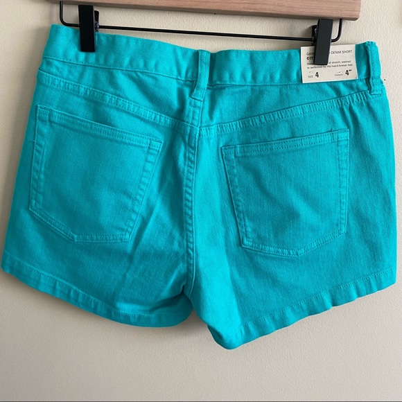 NWT J. Crew Stretch City Fit Green Denim Shorts Size 4 - Picture 7 of 8